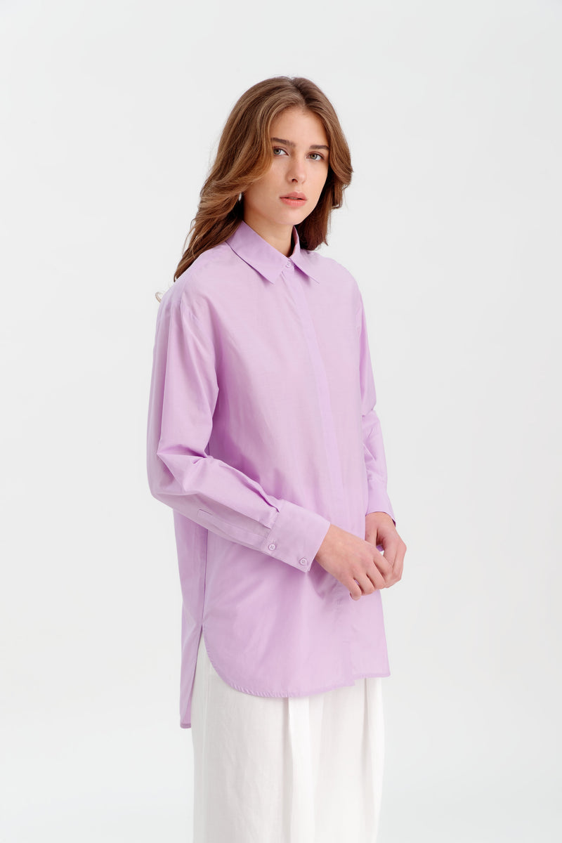 Choice Basic Poplin Shirt Lilac