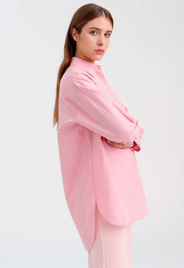 Choice Basic Poplin Shirt Light Pink