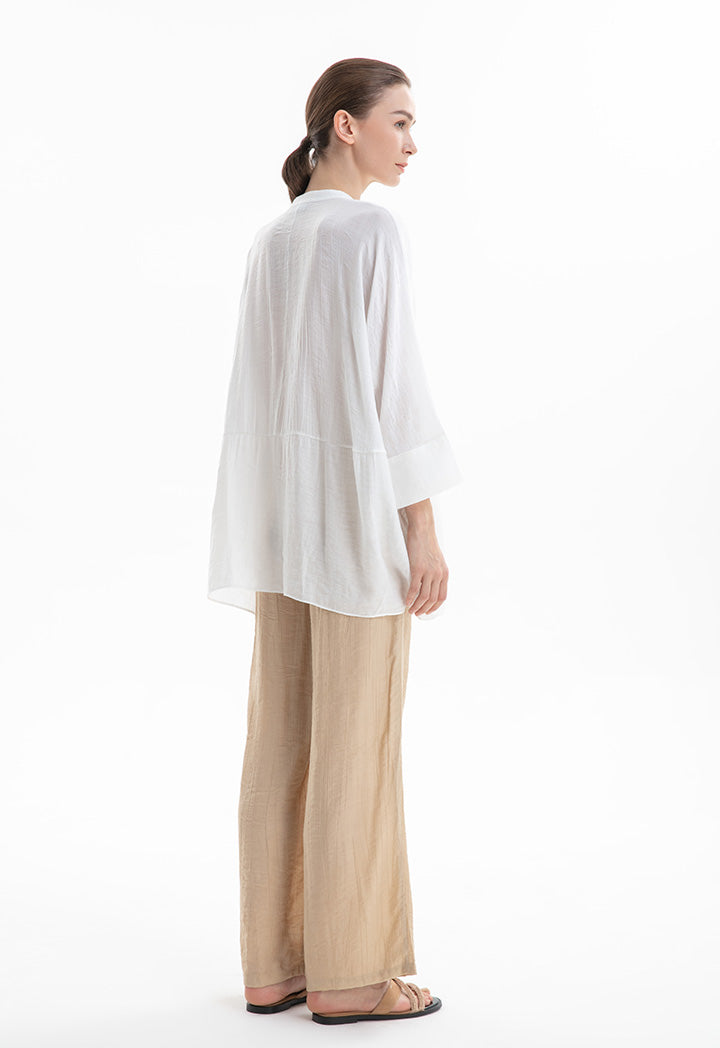 Choice Contrast Line Shirt Off White