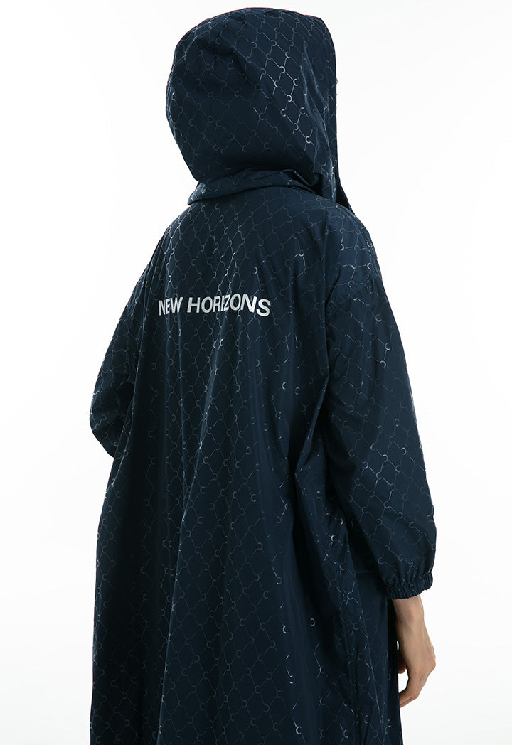 Choice Hoodie Long Jacket Navy