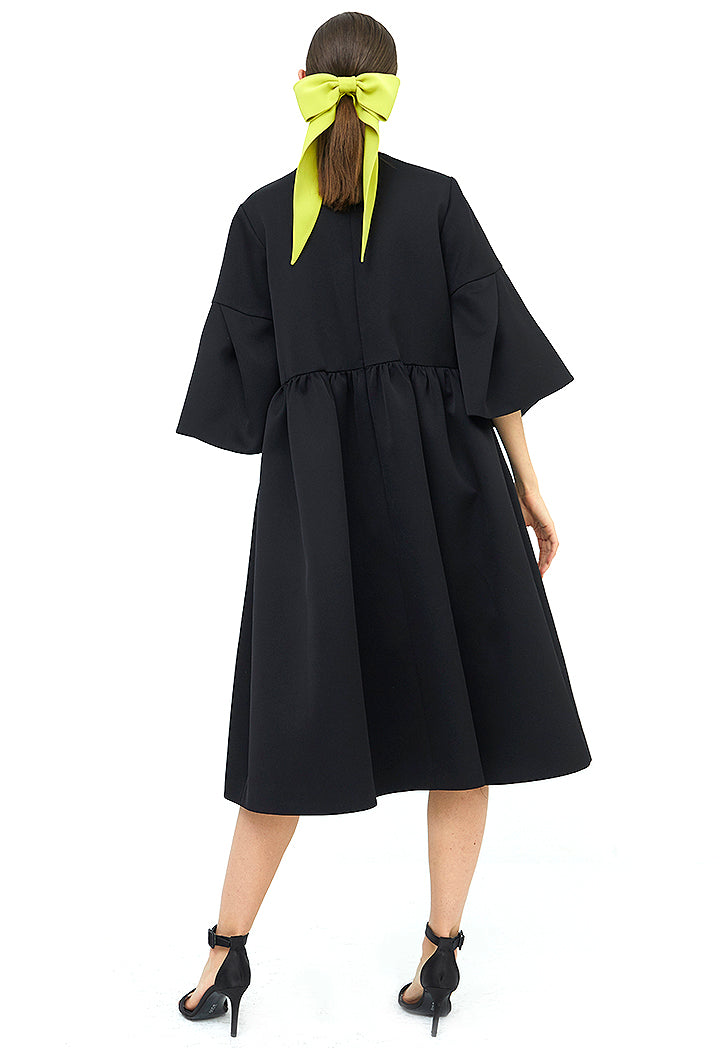 Choice Wide Sleeves Dress Black - Wardrobe Fashion