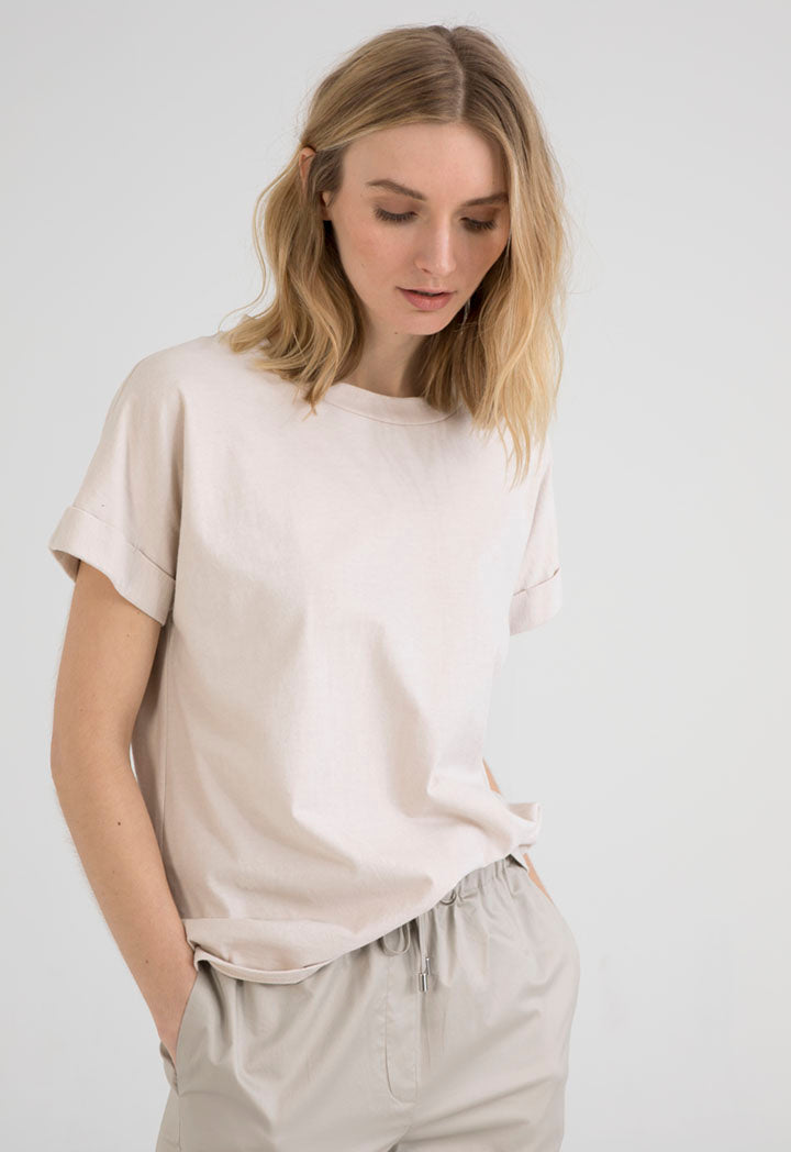 UNQ Short Sleeve Relaxed Fit T-Shirt ECRU