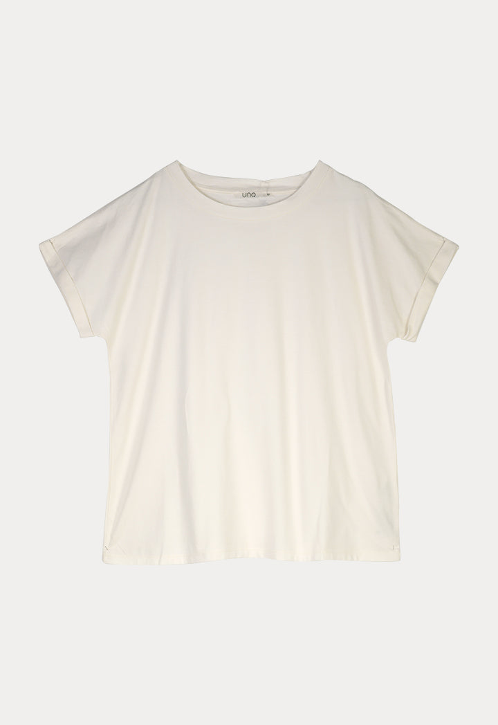 UNQ Short Sleeve Relaxed Fit T-Shirt ECRU