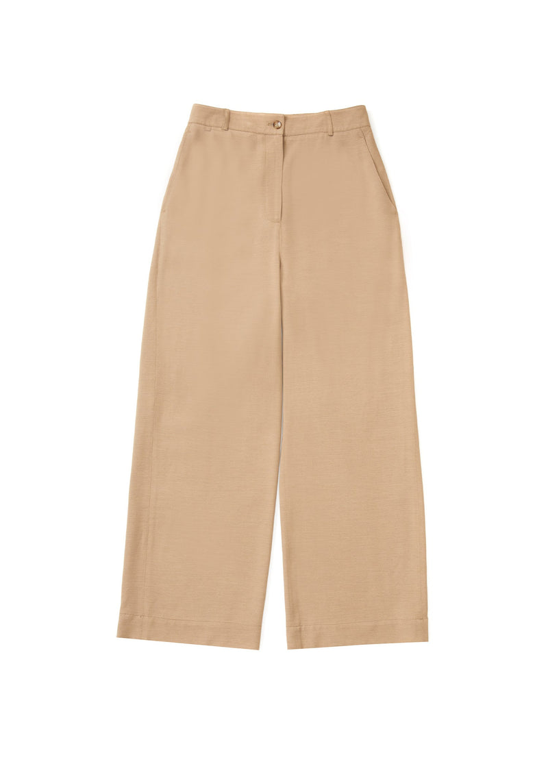 Beymen Collection High Waist Flowy Trouser Beige