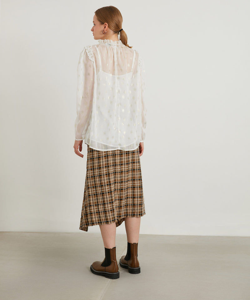 Ipekyol Plaid Pattern Asymmetrical Skirt Brown