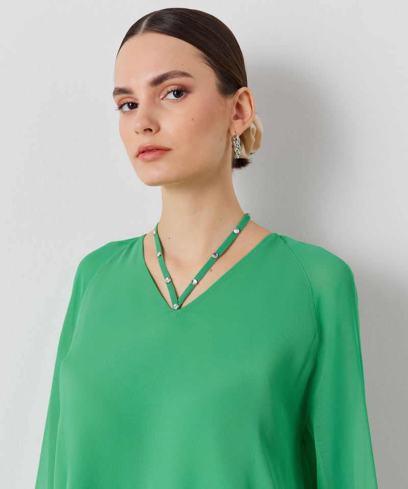 Ipekyol Tie With Stone Detail Blouse Green