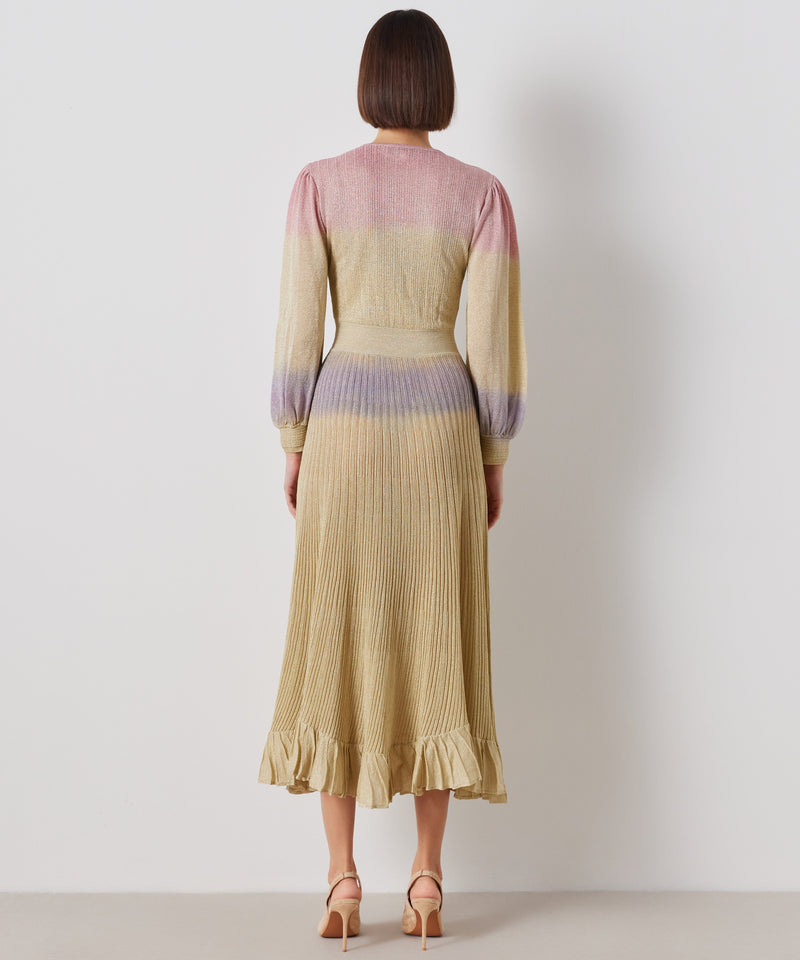 Ipekyol Lurex Knitted Midi Dress Pink