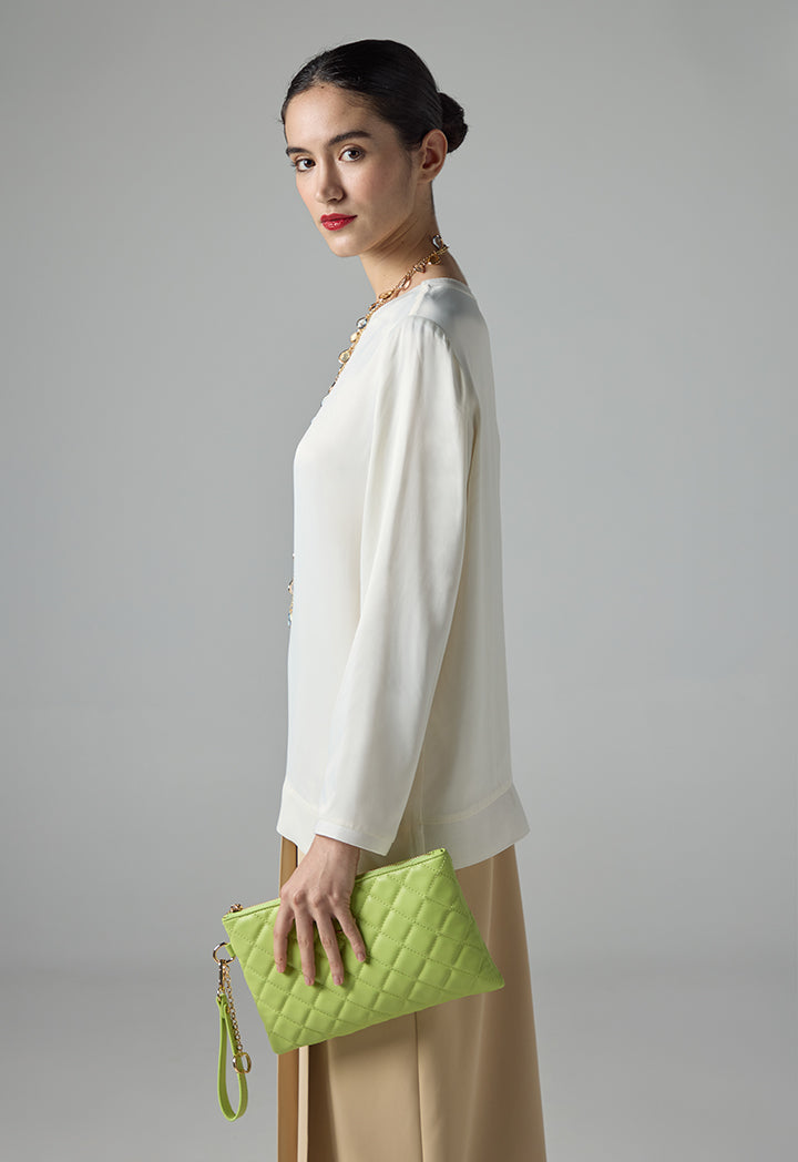 Choice Long Sleeve Basic Top Cream