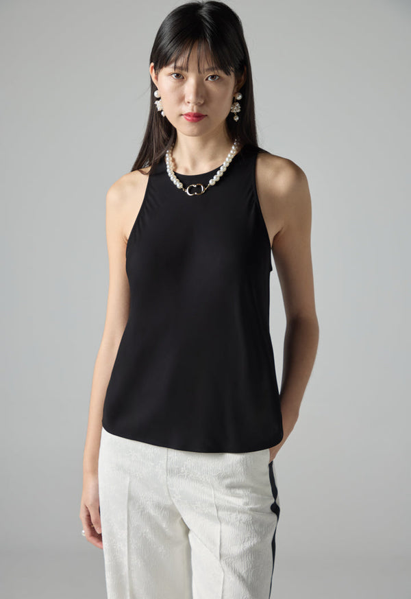 Choice Sleeveless Basic Top Black