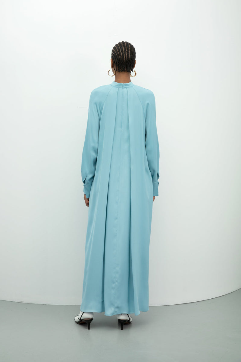 Baqa Long Sleeve Oversized Dress Blue