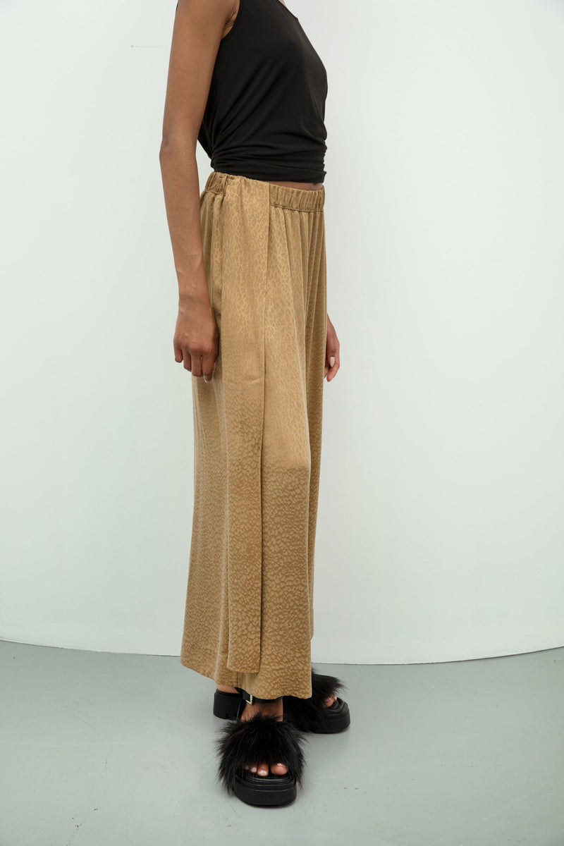 Baqa Animal Print Trouser Camel