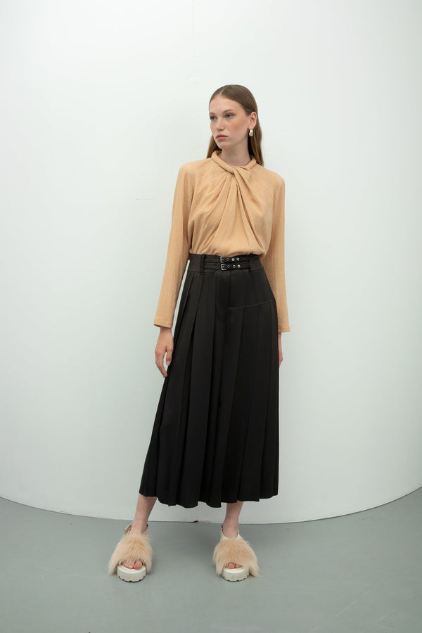 Baqa Double Belt Detail Trouser Black