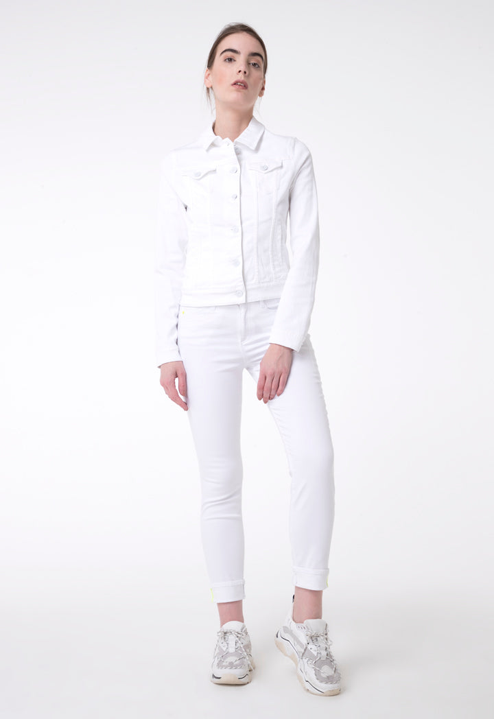 Brax Denim Long Sleeve Double Pocket Jacket Off White