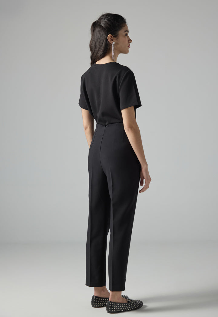 Choice Basic Straight Legs Trousers Black