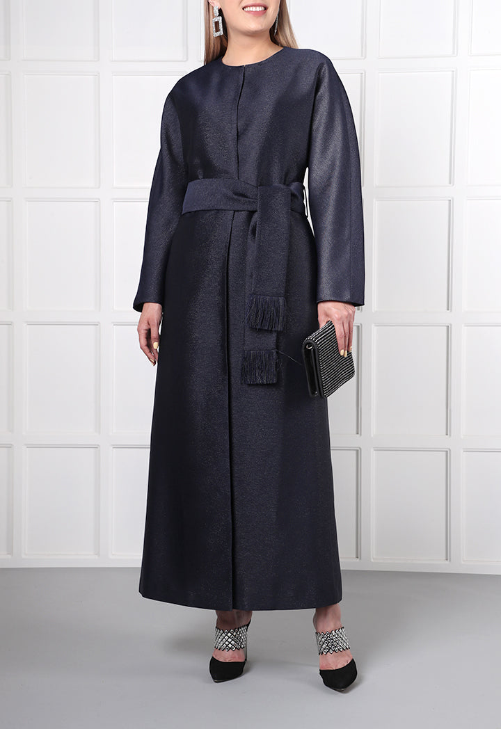 Choice Lurex Outerwear Navy - Wardrobe Fashion