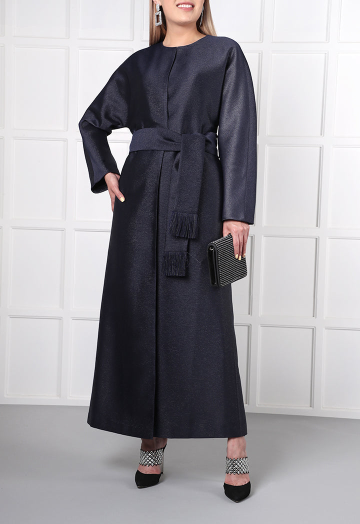 Choice Lurex Outerwear Navy - Wardrobe Fashion