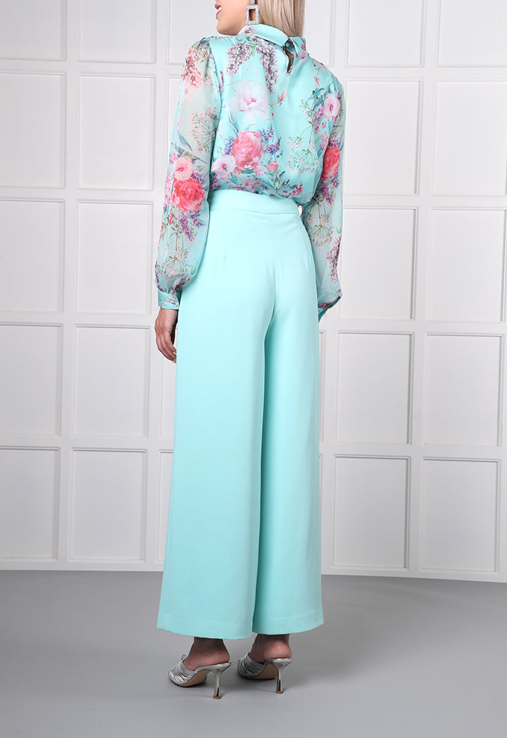 Choice Inverted Pleat Detailed Blouse Mint - Wardrobe Fashion