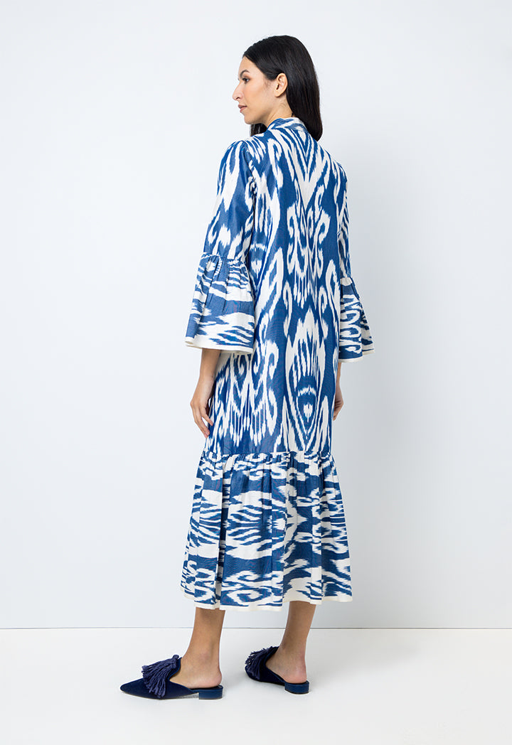 Choice Ikat Printed Maxi Dress Print