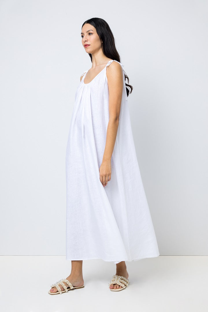 Choice Adjustable Strap Midi Dress Offwhite