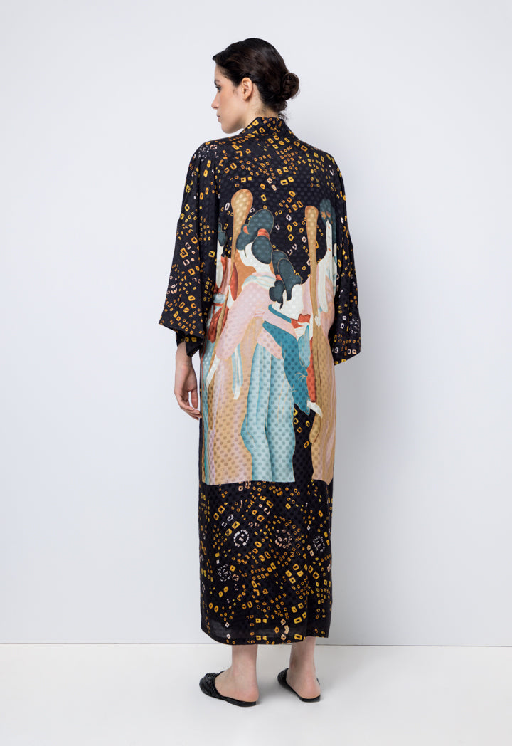 Choice Printed Long Sleeves Abaya Printed Multi