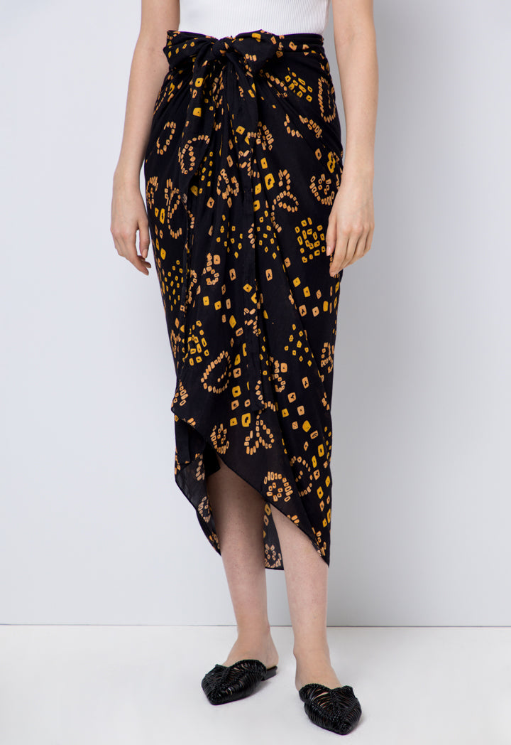 Choice Printed Wrap Maxi Skirt Printed Multi