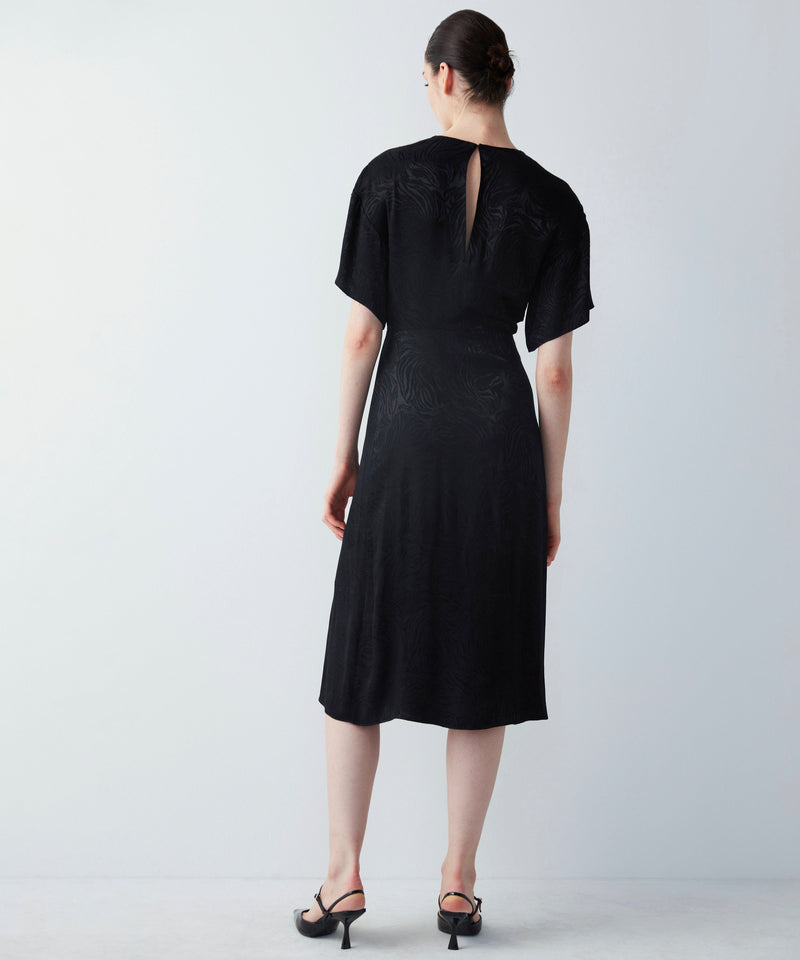 Ipekyol Shiny Jacquard Midi Dress Black