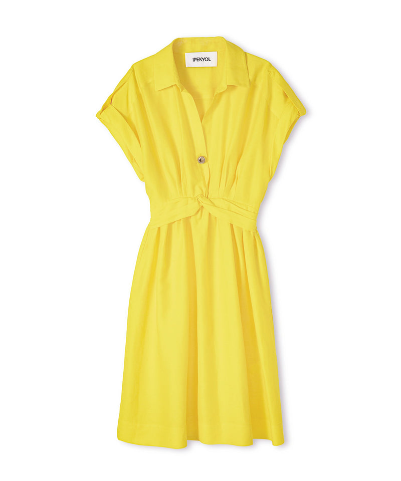 Ipekyol Waist Detail Shirt Dress Yellow