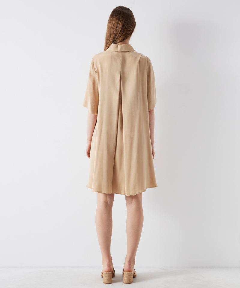 Ipekyol Pleated Detail Shirt Dress Natural