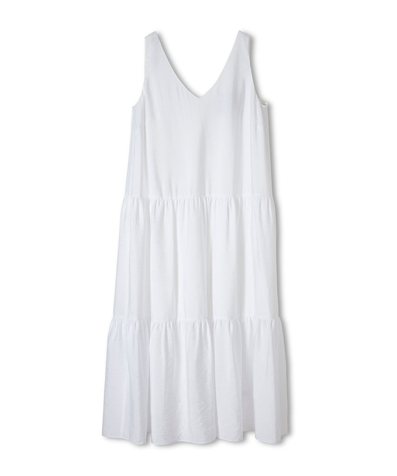 Ipekyol V-Neck Tiered Detail Dress White