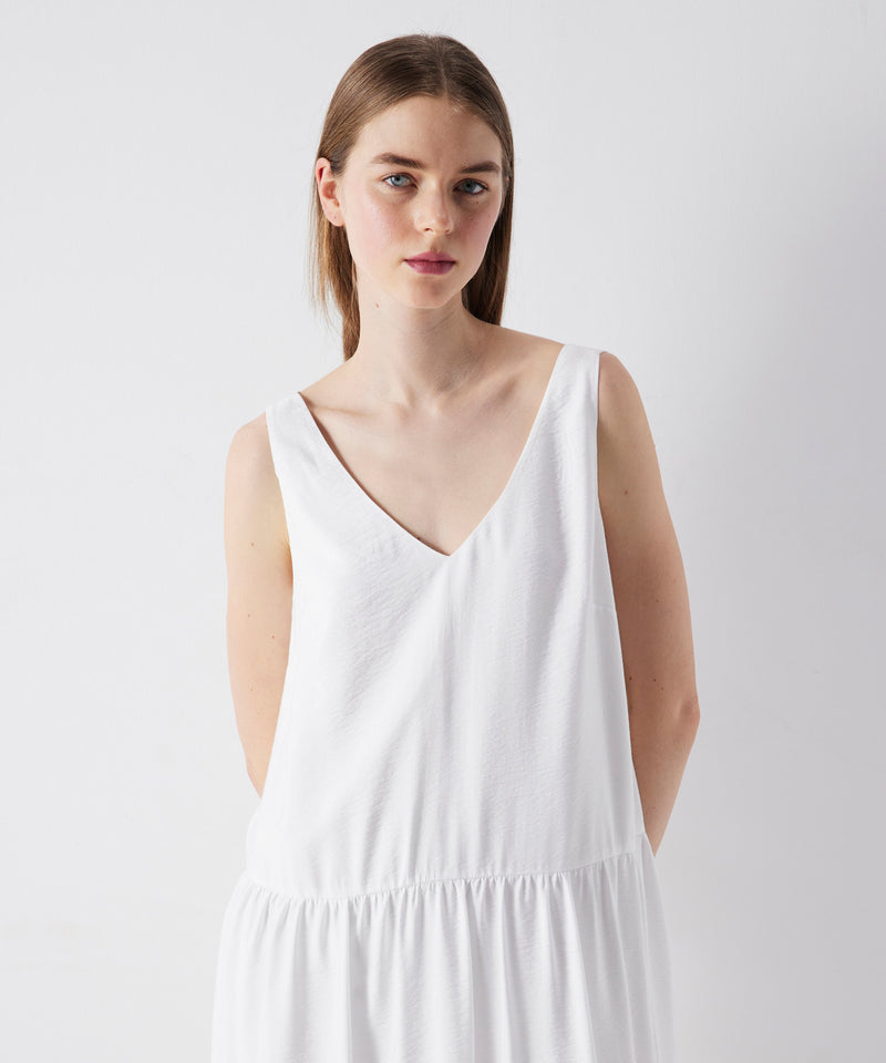 Ipekyol V-Neck Tiered Detail Dress White