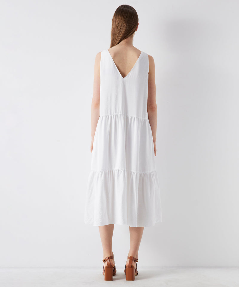 Ipekyol V-Neck Tiered Detail Dress White