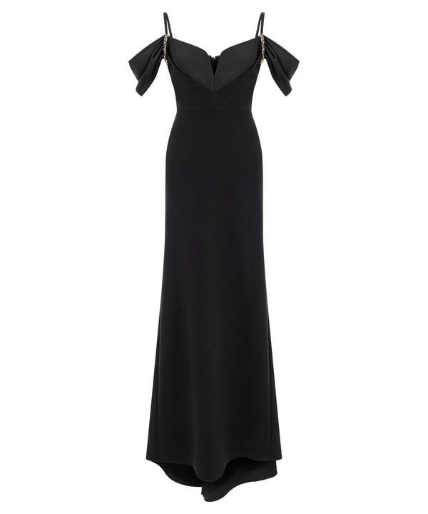 Ipekyol Satin Mix Maxi Dress Black