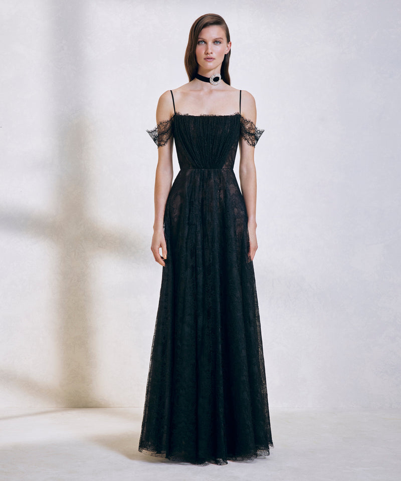 Ipekyol Lace Detail Maxi Dress Black