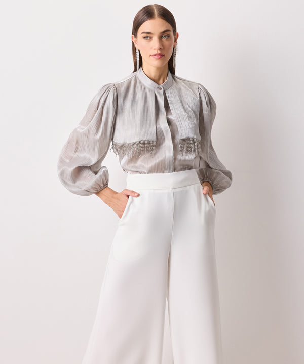 Ipekyol Wide Leg Crop Trousers Off White