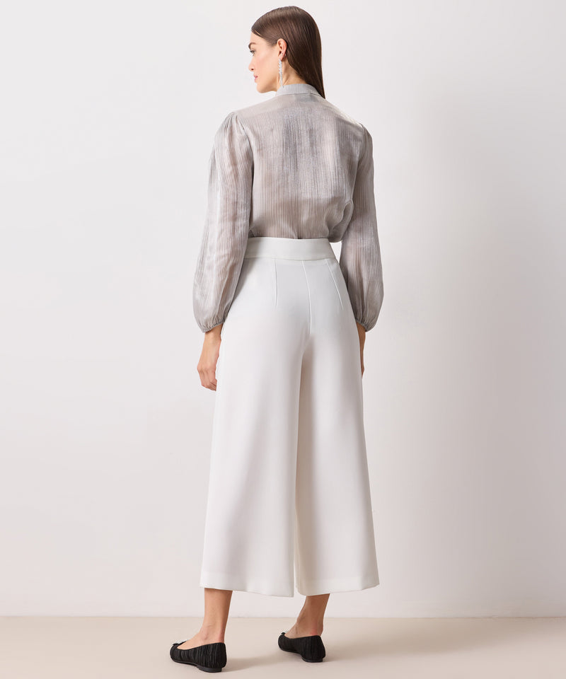 Ipekyol Wide Leg Crop Trousers Off White