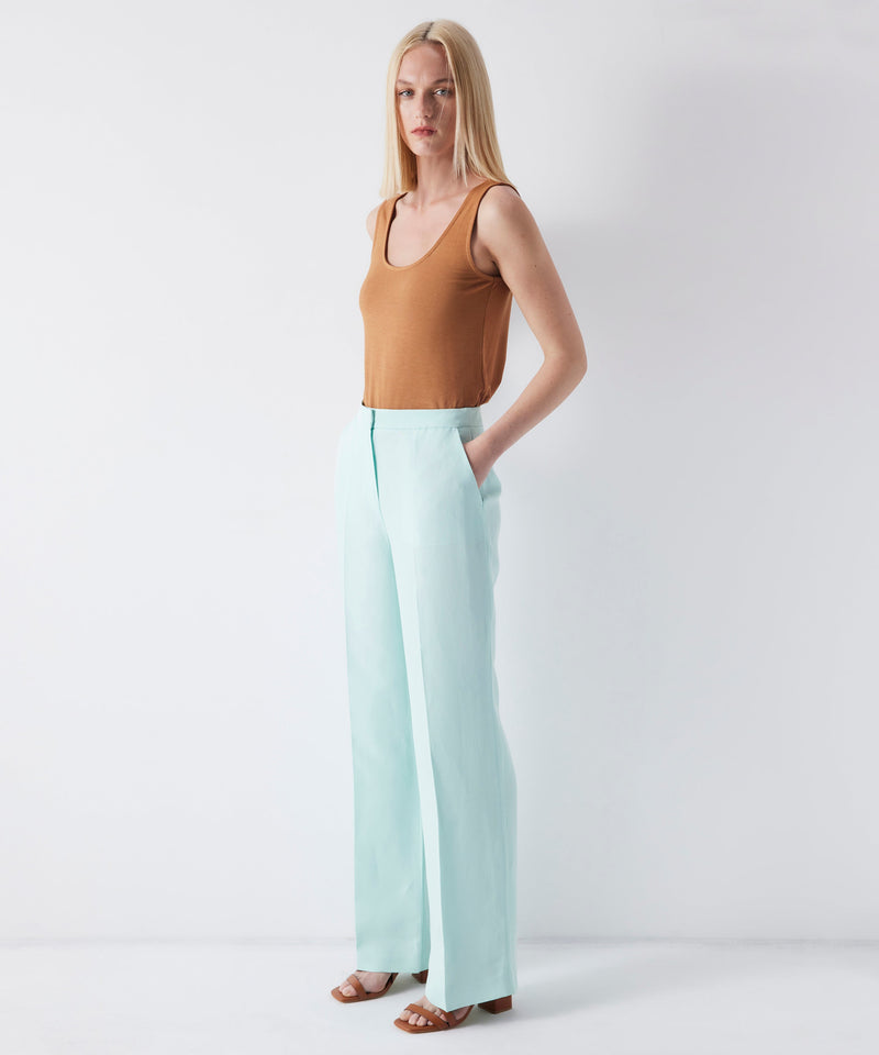 Ipekyol Wide Leg Fit Trousers Aqua