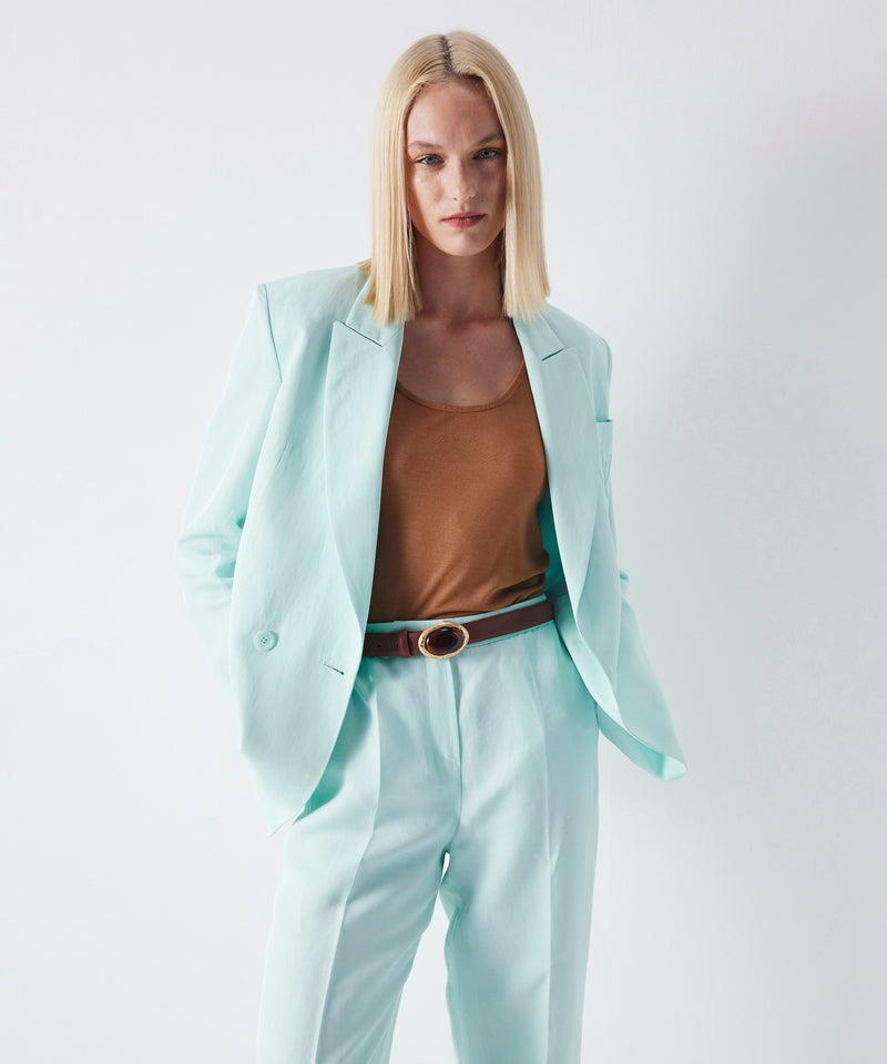 Ipekyol Wide Leg Fit Trousers Aqua