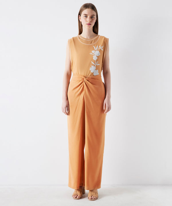 Ipekyol Solid Twist Detailed Trousers Caramel