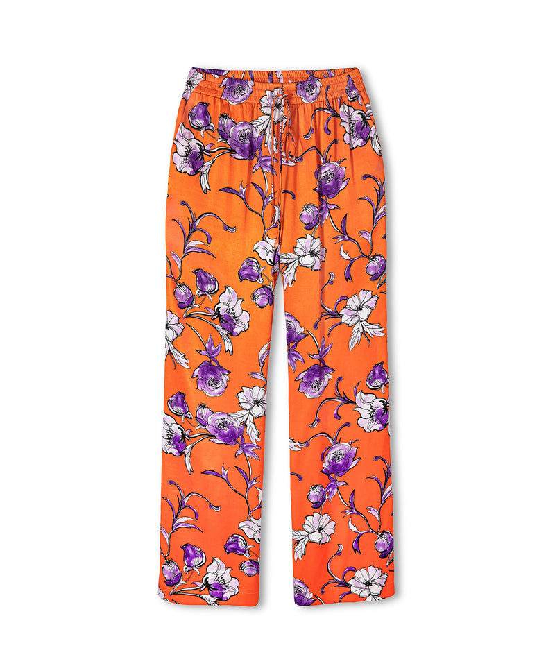 Ipekyol Flower Pattern Trousers Orange