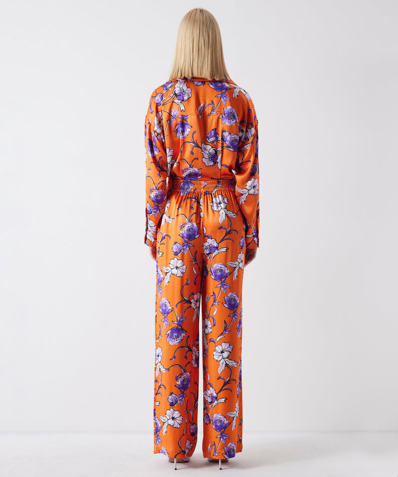 Ipekyol Flower Pattern Trousers Orange