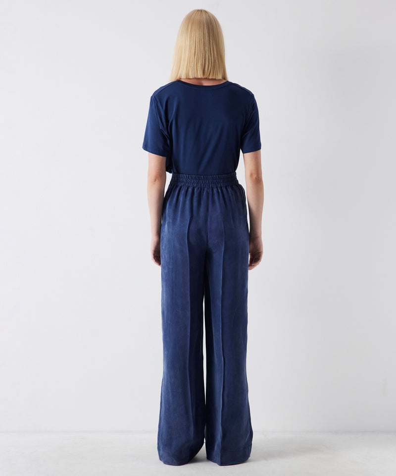 Ipekyol Wide Leg Fit Trousers Navy Blue