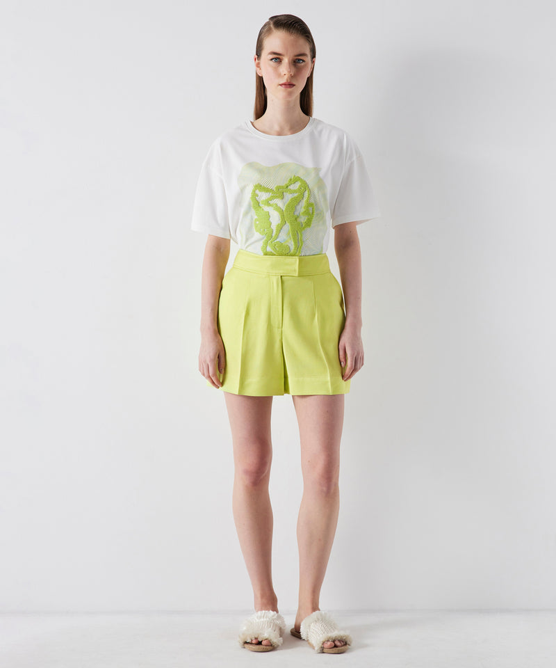 Ipekyol Solid High Waist Shorts Lime