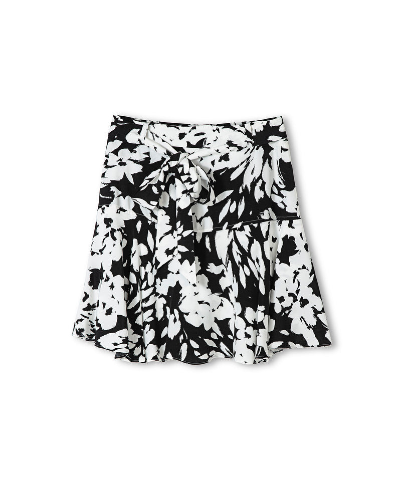 Ipekyol Printed Belted Shorts Skirt Black