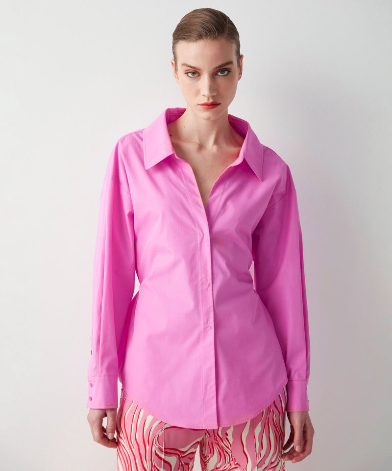 Ipekyol Single-Toned Poplin Shirt Dark Pink