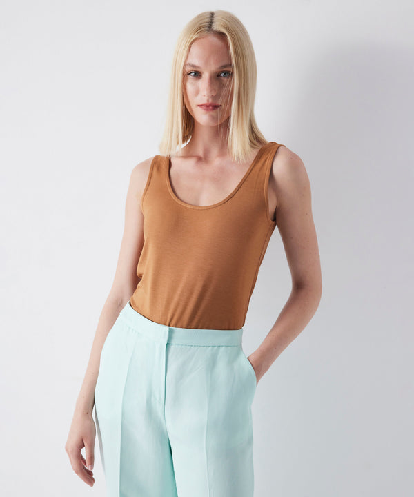 Ipekyol Basic Sleeveless Solid Top Natural