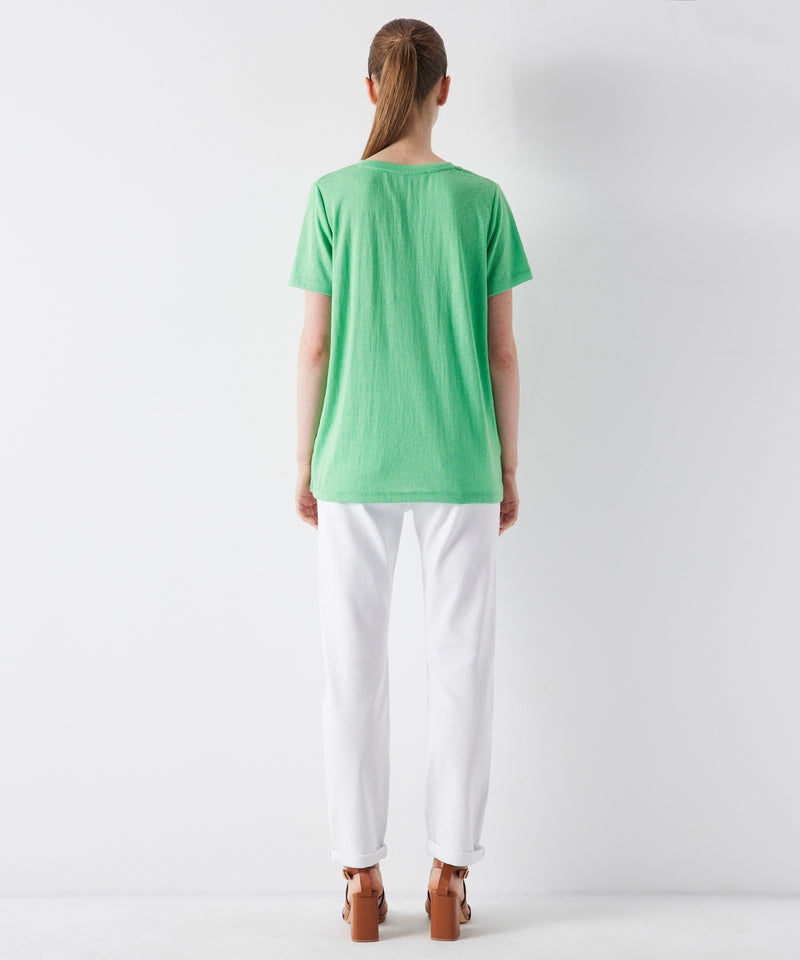 Ipekyol Basic V-Neck T-Shirt Green