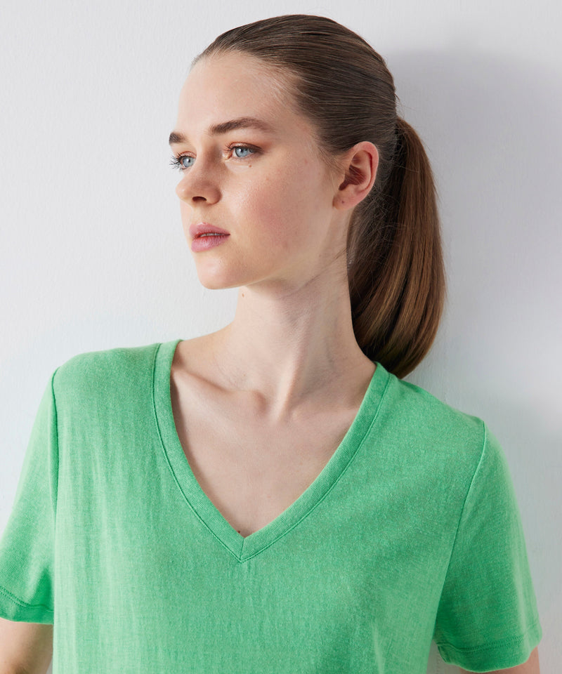 Ipekyol Basic V-Neck T-Shirt Green