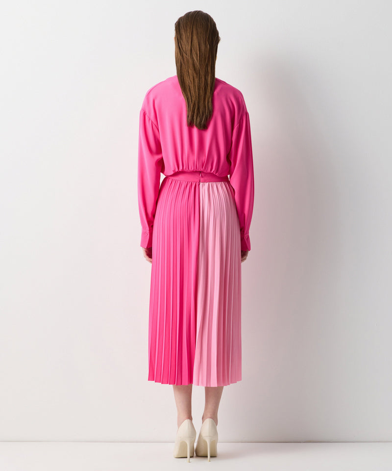 Ipekyol Two-Toned Pleated Skirt Pink