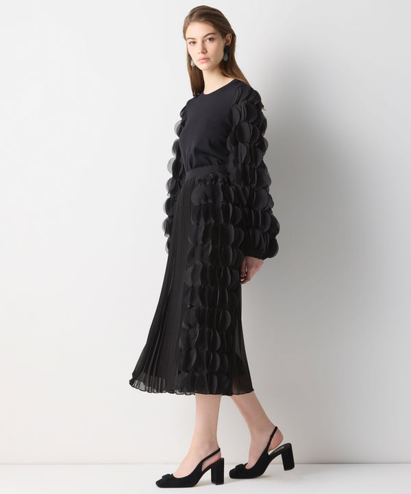 Ipekyol Patch Detail Pleated Skirt Black