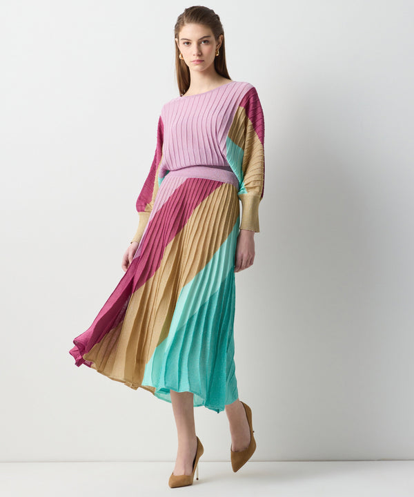 Ipekyol Colorblock Knit Skirt Lilac